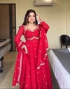 Nsr 874 Heavy Faux Georgette With Embroidery Work Readymade Suits